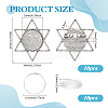 10Pcs Vintage Tibetan Style Alloy Star Brooch Cabochon Bezel Settings FIND-PH0027-51-2