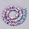 Spray Painted Synthetic Turquoise Beads Strands UNKW-T001-11E-2