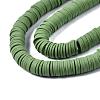 Flat Round Handmade Polymer Clay Beads CLAY-R067-10mm-43-3