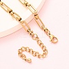 304 Stainless Steel Long Oval Link Chain Anklets AJEW-A057-10G-2