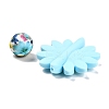 23Pcs Sunflower & Round Silicone Focal Beads SIL-L005-01B-3