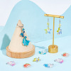 40Pcs 8 Styles Ocean Theme Transparent Resin Cartoon Pendants RESI-AR0001-44-4