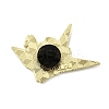 Paper Crane & Lily Flower Alloy Enamel Pin Backs for Clothes for Women JEWB-F043-02B-2