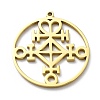 304 Stainless Steel Pendants STAS-D036-09G-1