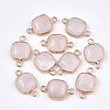 Natural Rose Quartz Links connectors G-S344-69L-1