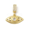 Brass Micro Pave Cubic Zirconia Pendants KK-U047-14G-1