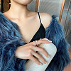 Leaf Alloy Enamel Cuff Rings FS-WG02ED7-01-2