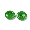 Natural Malaysia Jade Donut/Pi Disc Charms G-G142-02J-2