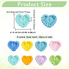 40Pcs 8 Colors Handicraft Cotton Knitting Heart Ornament Accessories FIND-FG0001-79-2