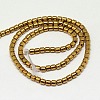 Electroplate Non-magnetic Synthetic Hematite Beads Strands X-G-J163-3x3mm-04-2