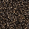 Frosted Plated Glass Cylinder Beads SEED-S047-F-002-3
