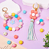 80Pcs 8 Colors Silicone Beads SIL-TA0002-37-7