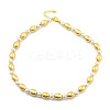 Brass Beaded Necklaces NJEW-P307-03G-1