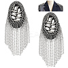 Fashion Iron Chain Tassel Epaulettes AJEW-WH0419-15P-1
