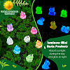 35Pcs 7 Colors Transparent Resin Pendants Colorful Fluorescent Little Frog Pendant Creative Jewelry Accessories JX855A-3
