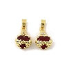 Brass Micro Pave Cubic Zirconia Pendants KK-F900-03G-1