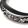 Braided Microfiber Leather Multi-strand Bracelets BJEW-B096-08B-2