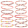 12Pcs Christmas Glass Seed Bead Stretch Bracelet Set ZO6526-6-1