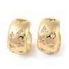 Rack Plating Brass Micro Pave Clear Cubic Zirconia Cuff Earring for Women EJEW-G394-36G-1
