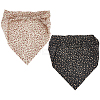 2Pcs 2 Colors Cloth Flower Printed Elastic Headbands for Girls OHAR-CY0001-16-7