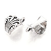 Flower Tibetan Style Alloy Tube Bails TIBE-Q046-04AS-LF-2