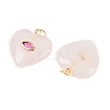 Natural Rose Quartz Pendants G-Z134-04C-2