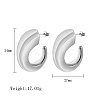 304 Stainless Steel Stud Earrings OU4872-2-1
