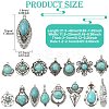 15Pcs 15 Styles Synthetic Turquoise Pendants FIND-CJ0004-26-2