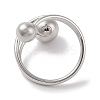 Non-Tarnish 304 Stainless Steel Wire Wrap Spiral Cuff Rings for Women RJEW-G315-08A-P-3