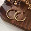 304 Stainless Steel Twist C-Shaped Stud Earrings EJEW-R017-03G-02-5