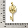 Rack Plating Brass Micro Pave Clear Cubic Zirconia Pendant Settings KK-H485-04G-3