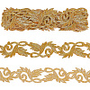3.8M Ethnic Style Iron on/Sew on Embroidery Flower Polyester Lace Trim Ribbon OCOR-WH0070-121B-1
