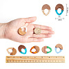 Transparent and Opaque Resin & Walnut Wood Pendants RESI-SZ0001-05-6