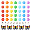 DIY Round/Butterfly Silicone & Brass Rhinestone Beads Findings Kits DIY-TA0011-59-1