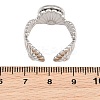Shell Shape 304 Stainless Steel Cuff Ring Components SA-CBA098D-03P-B-3