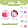 250Pcs 10 Colors Frosted Spray Painted Glass Beads GLAA-YW0005-42-2