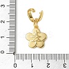 Christmas Brass Rhinestone Flower Pendant Decorations KK-H498-01G-10-3