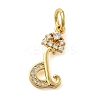 Brass Micro Pave Cubic Zirconia Pendants KK-M273-01G-D-1