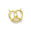 925 Sterling Silver Pave Clear Cubic Zirconia Heart Charms STER-P067-03G-1