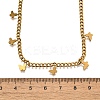 304 Stainless Steel Twisted Chain Necklaces with Butterfly Charm Tassel NJEW-R023-06G-5