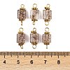 10Pcs Crackle Glass Cube Connector Charms PALLOY-JF03962-2
