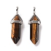 Natural Tiger Eye Pendants G-K329-43P-2