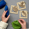 Wooden Square Frame Crochet Ruler DIY-WH0536-008-5