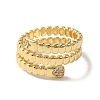 Cubic Zirconia Rectangle Wrap Cuff Ring RJEW-F146-01G-2