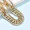304 Stainless Steel Multi-strand Bracelets BJEW-C103-01G-2
