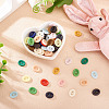 80Pcs 2-Hole Porcelain Buttons PORC-PJ0001-02F-5