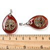 Natural Carnelian(Dyed & Heated) Teardrop Pendants G-Q175-01B-3