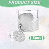 6Pcs 304 Stainless Steel Open Cuff Finger Rings RJEW-UN00009-5