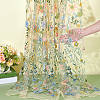 Flower Pattern Polyester Lace Fabic DIY-WH0061-019A-3