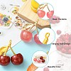 2Pcs 2 Colors Cherry Transparent Resin Pendnats RESI-CJ0004-59-3
